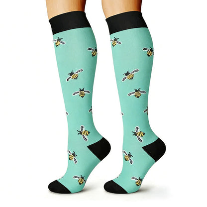 Animal Fruit Knee High Compression Socks(6 Pairs) - image 5