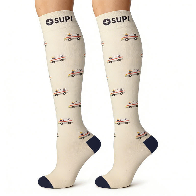 Medical Pattern Compression Socks(6 Pairs) - image 2
