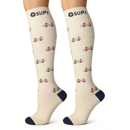 Medical Pattern Compression Socks(6 Pairs) - image 2