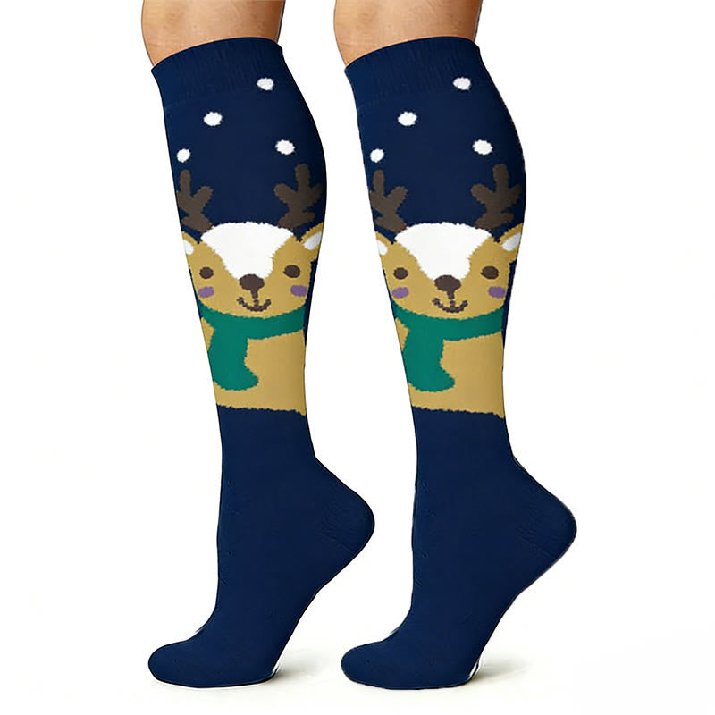Elk Snowman Bear Compression Socks(6 Pairs) - image 2