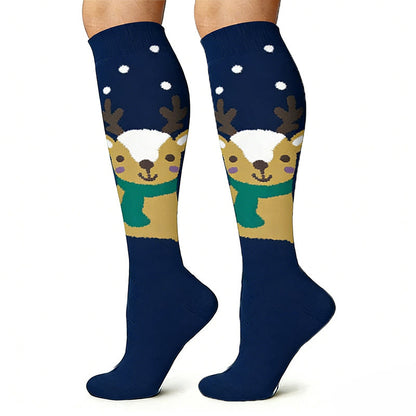 Elk Snowman Bear Compression Socks(6 Pairs) - image 2