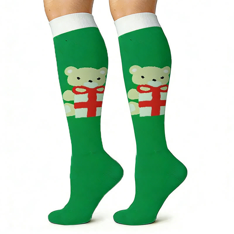 Elk Snowman Bear Compression Socks(6 Pairs) - image 5