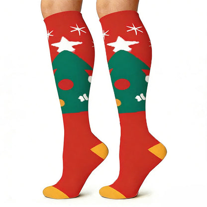 Elk Snowman Bear Compression Socks(6 Pairs) - image 4