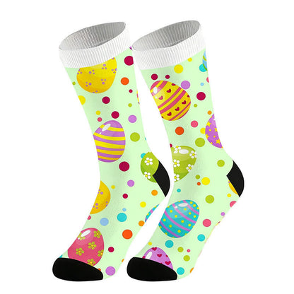 Pastel Easter Egg Quarter Socks - Green - EU36-44(US3-10) - image 3