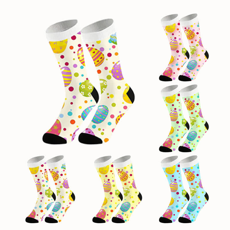 Pastel Easter Egg Quarter Socks - image 1