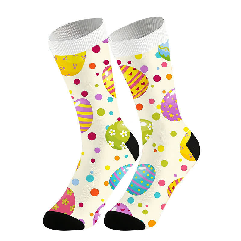Pastel Easter Egg Quarter Socks - Beige - EU36-44(US3-10) - image 6