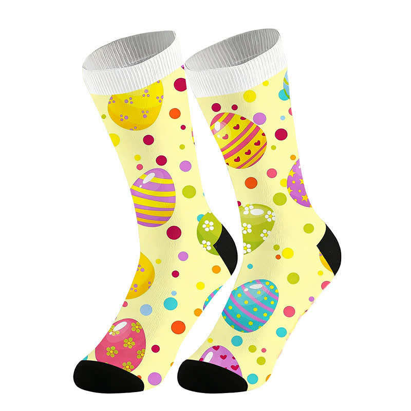 Pastel Easter Egg Quarter Socks - Yellow - EU36-44(US3-10) - image 5
