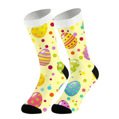 Pastel Easter Egg Quarter Socks - Yellow - EU36-44(US3-10) - image 5