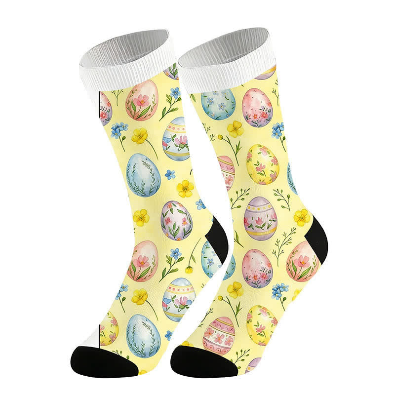 Pastel Easter Egg Quarter Socks(2 Pairs) - Yellow - EU36-44(US3-10) - image 5
