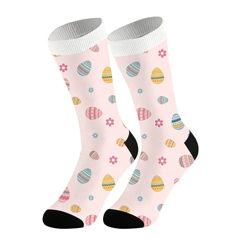 Easter Egg Floral Quarter Socks(2 Pairs) - Pink - EU36-44(US3-10) - image 4