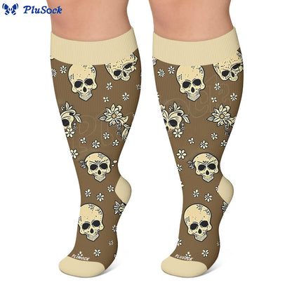 Plus Size Skull Chic Compression Socks - image 6