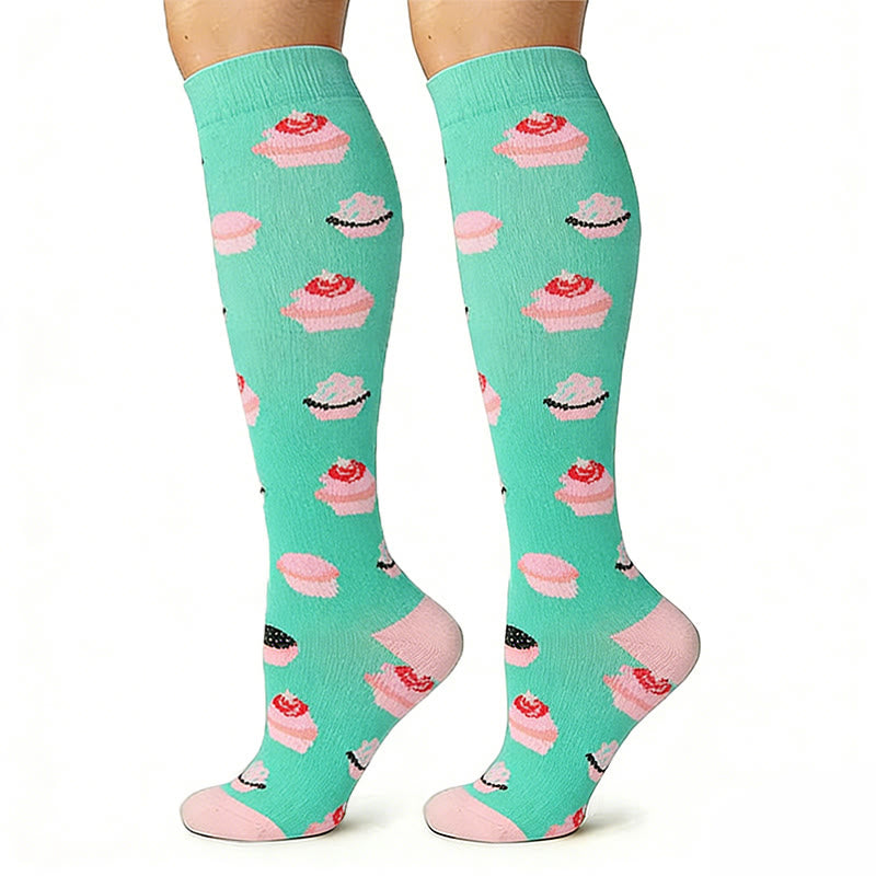 Fun Print Compression Socks(4 Pairs) - image 2