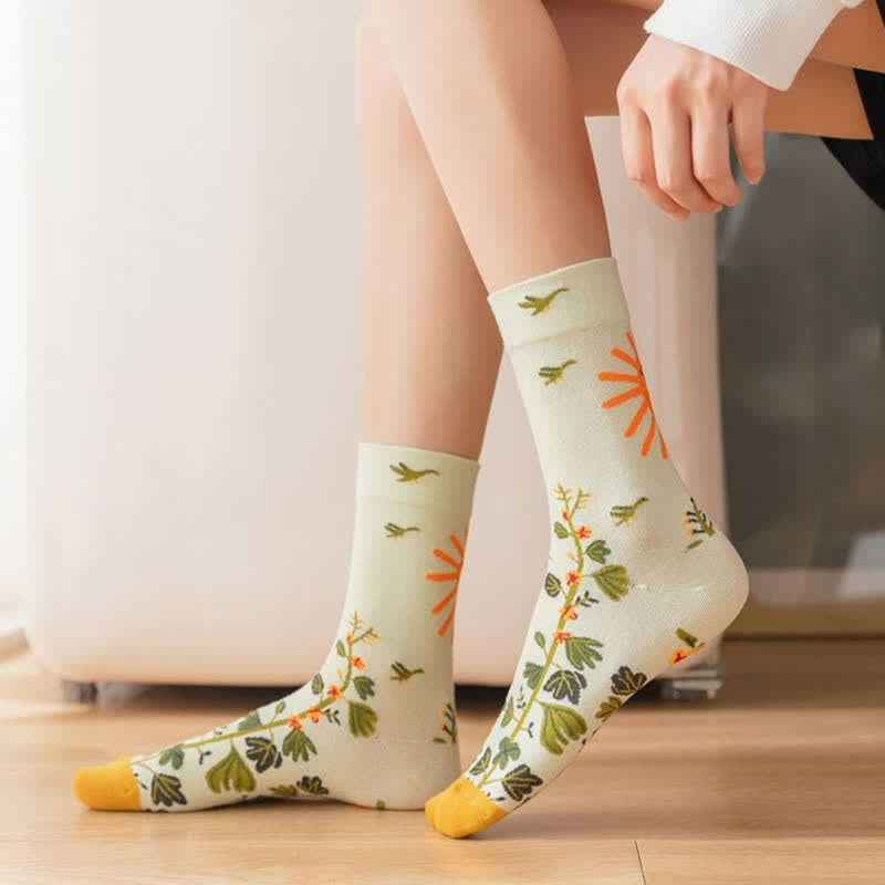 Stylish Printed Quarter Socks(3 Pairs) - image 2
