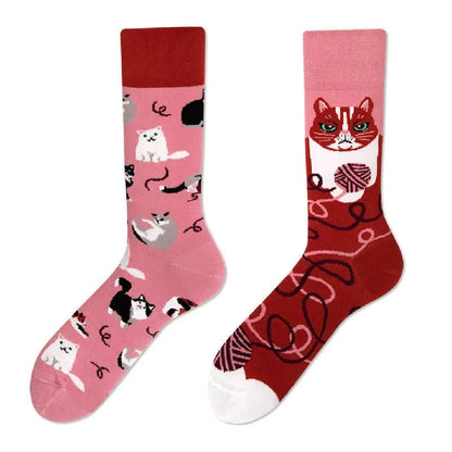 Cute Cat Jacquard Quarter Socks - image 1