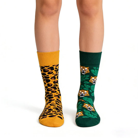 Leopard Tiger Quarter Socks - Orange - EU36-43(US3-9) - image 0