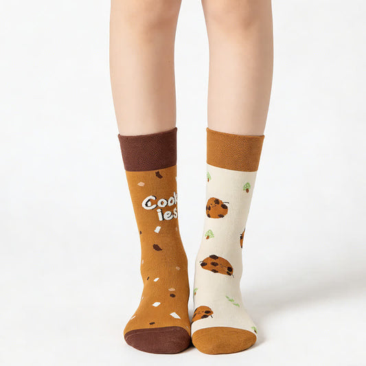 Playful Cookie Quarter Socks - Brown - EU36-43(US3-9) - image 0