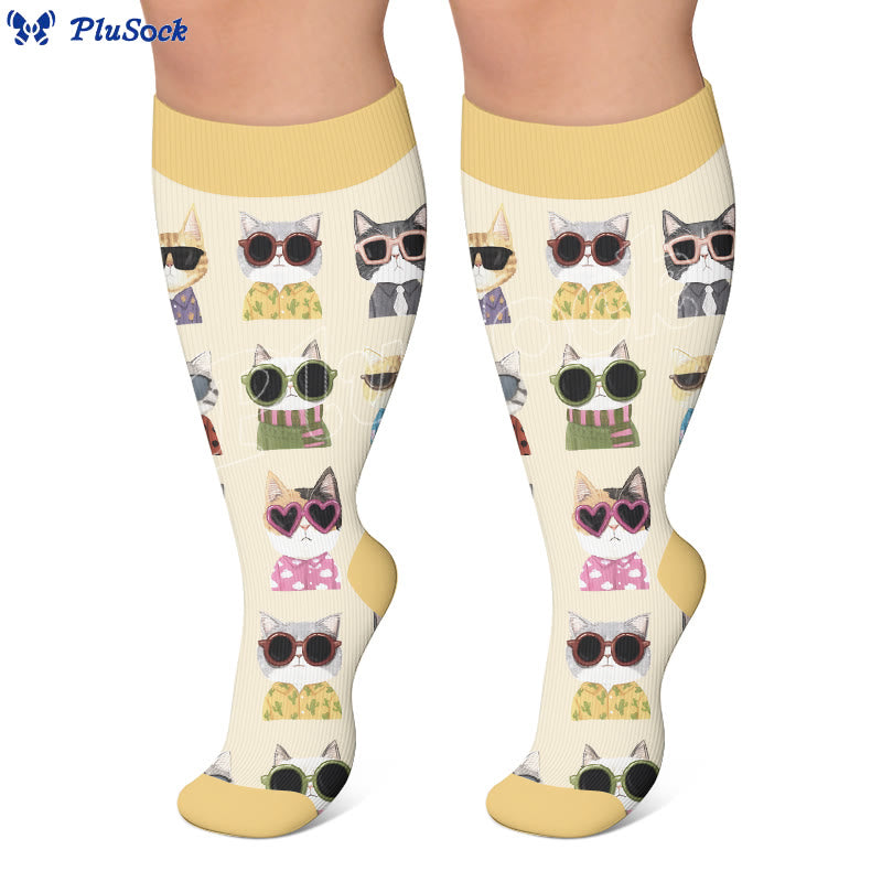 Plus Size Dog Print Compression Socks - image 2