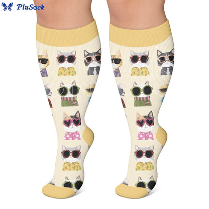 Plus Size Dog Print Compression Socks - image 2