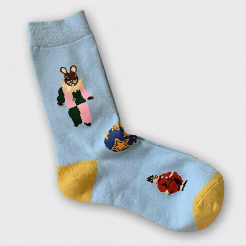Playful Easter Rabbit Quarter Socks (3 Pairs) - image 5