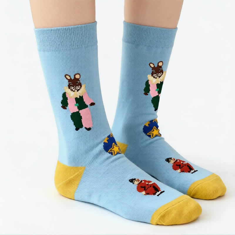 Playful Easter Rabbit Quarter Socks (3 Pairs) - image 2