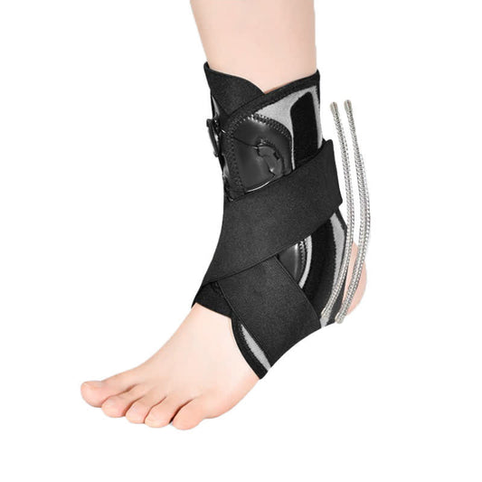 Spring Foot Support Protection Ankle Brace - Black - M - image 0