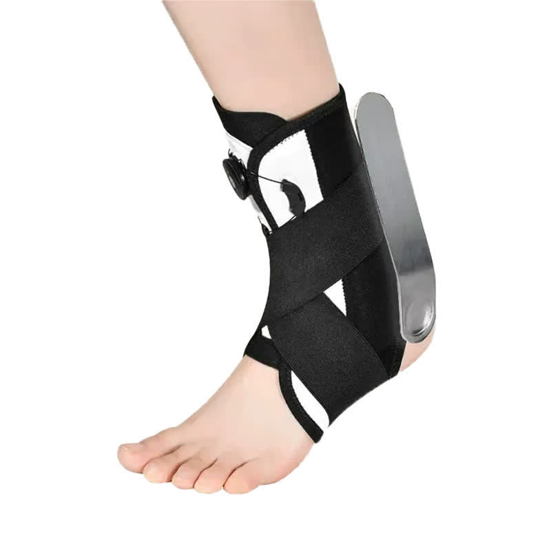 Adjustable Aluminum Plate Foot Support Ankle Brace - White - M - image 1