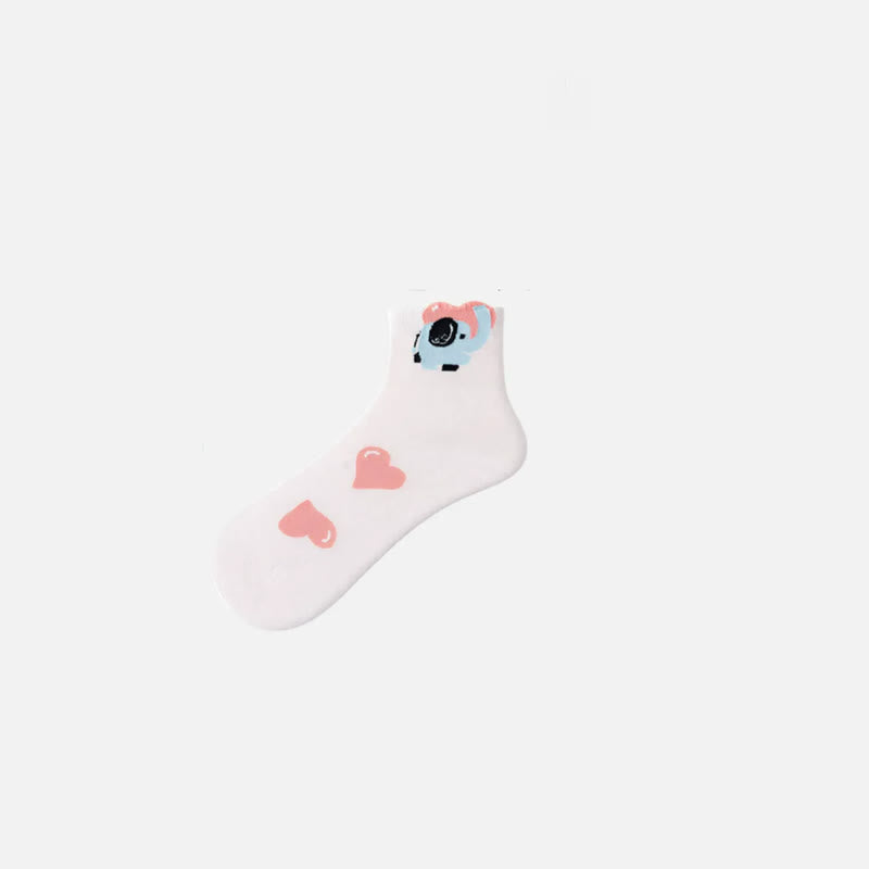 Cute Cartoon Quarter Socks(5 Pairs) - image 4