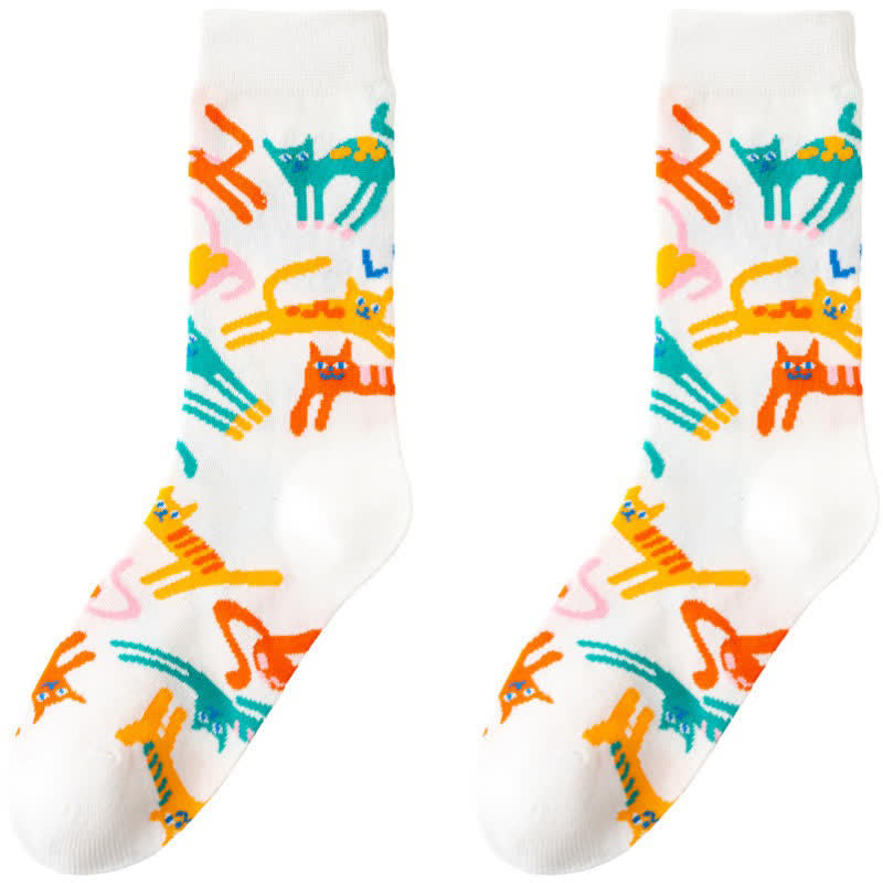 Cute Cartoon Animal Quarter Socks(3 Pairs) - image 2