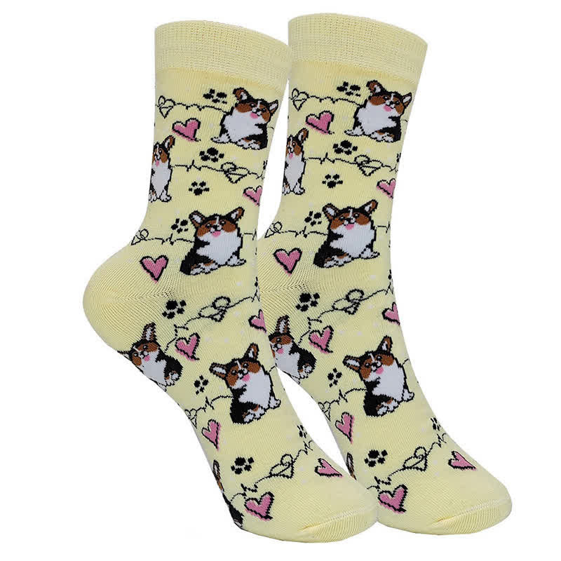 Cute Colorful Dog Quarter Socks(4 Pairs) - image 2