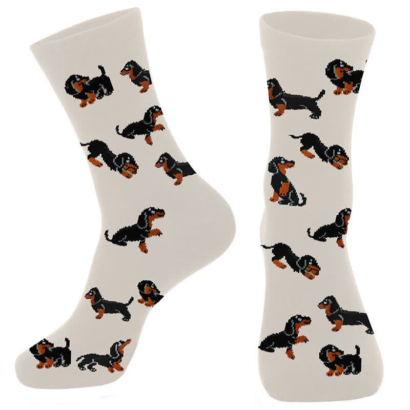 Cute Colorful Dog Quarter Socks(4 Pairs) - image 3