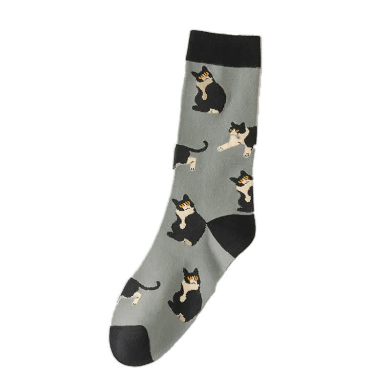 Cute Cat Quarter Socks(5 Pairs) - image 3