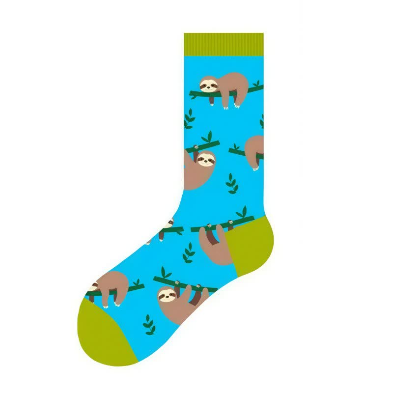 Playful Cartoon Quarter Socks(4 Pairs) - image 4