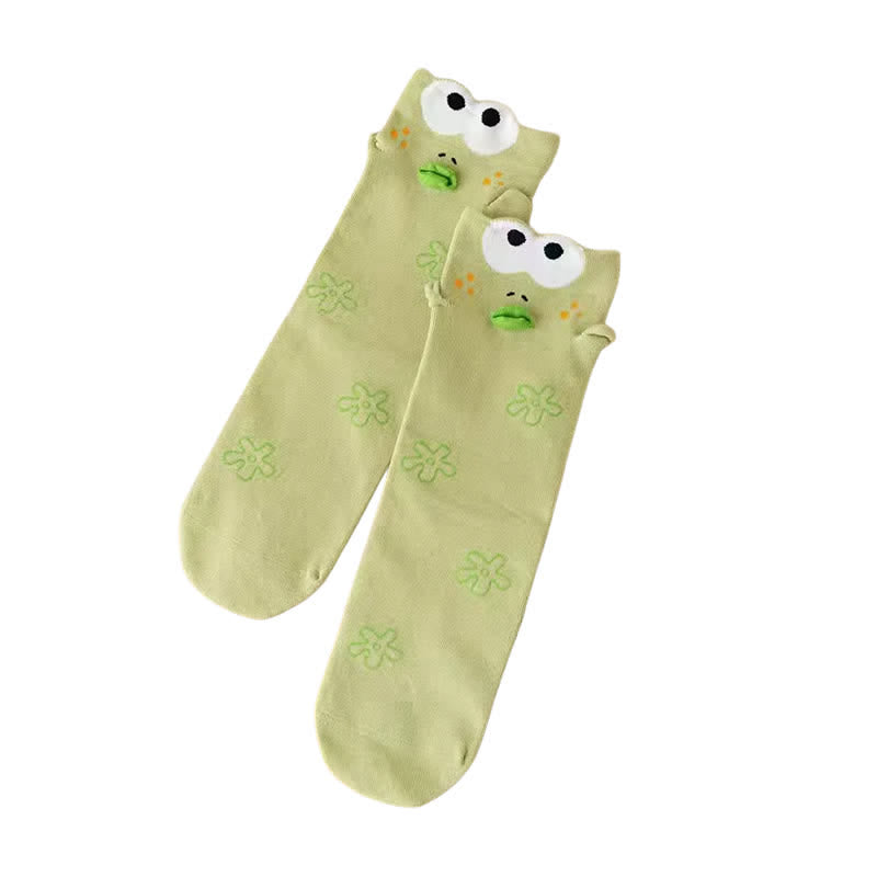 Cute Cartoon Eye Quarter Socks(4 Pairs) - image 2