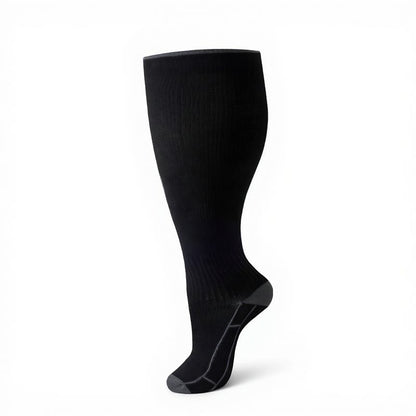 Plus Size Classic Solid Compression Socks(4 Pairs) - image 11