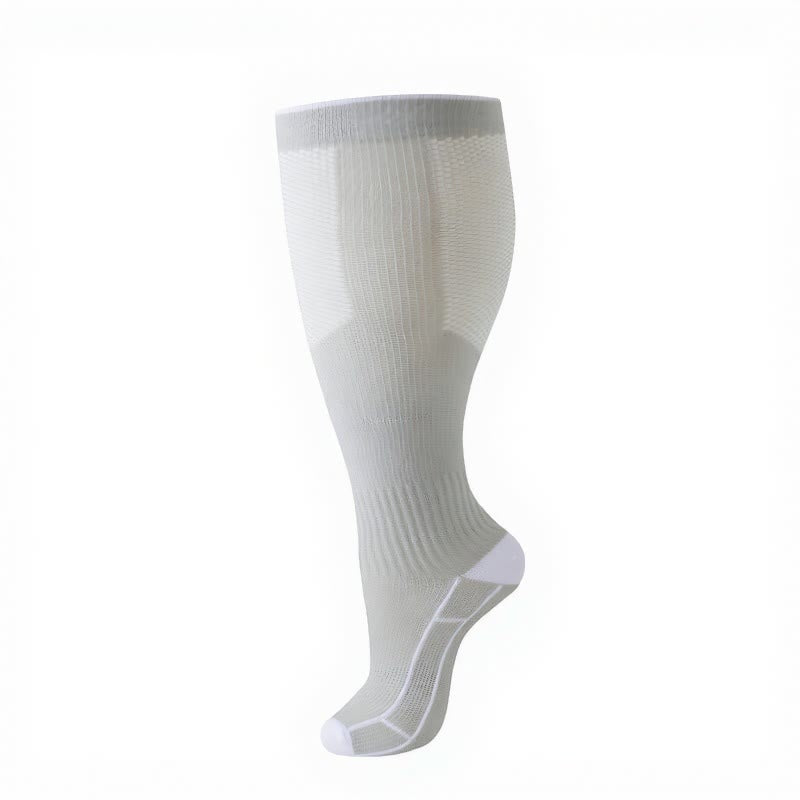 Plus Size Classic Solid Compression Socks(4 Pairs) - image 13