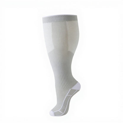 Plus Size Classic Solid Compression Socks(4 Pairs) - image 13