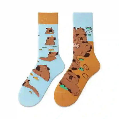 Cute Kapibala Quarter Socks - image 1