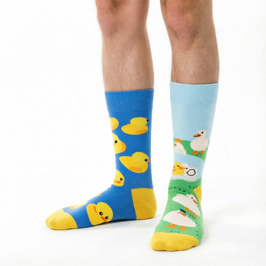 Cute Goose Duck Quarter Socks - Blue - EU35-43(US2-9) - image 0