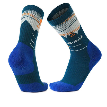 Wool Cushioned Hiking Quarter Socks - Blue - EU35-39(US2-6) - image 4