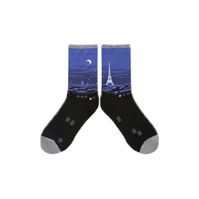 Castle Sunset Quarter Socks(3 Pairs) - Grey - EU35-40(US2-7) - image 11