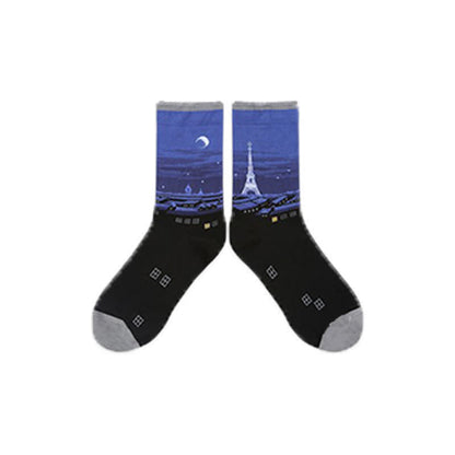 Castle Sunset Quarter Socks(3 Pairs) - Grey - EU35-40(US2-7) - image 11