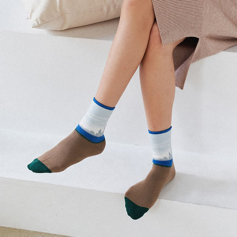 Castle Sunset Quarter Socks(3 Pairs) - image 1
