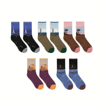 Castle Sunset Quarter Socks(3 Pairs) - image 6