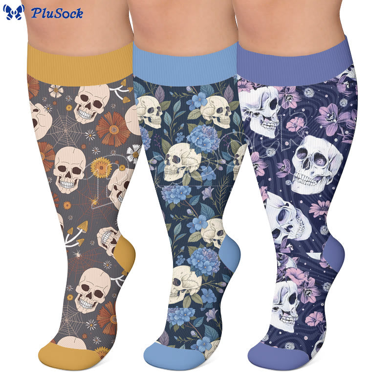 Plus Size Skull Series Compression Socks - image 0