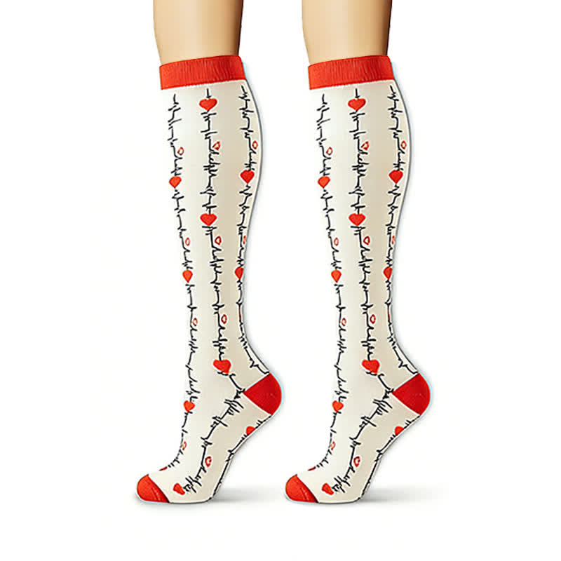Heart Rate Monitors Knee High Compression Socks(6 Pairs) - image 3