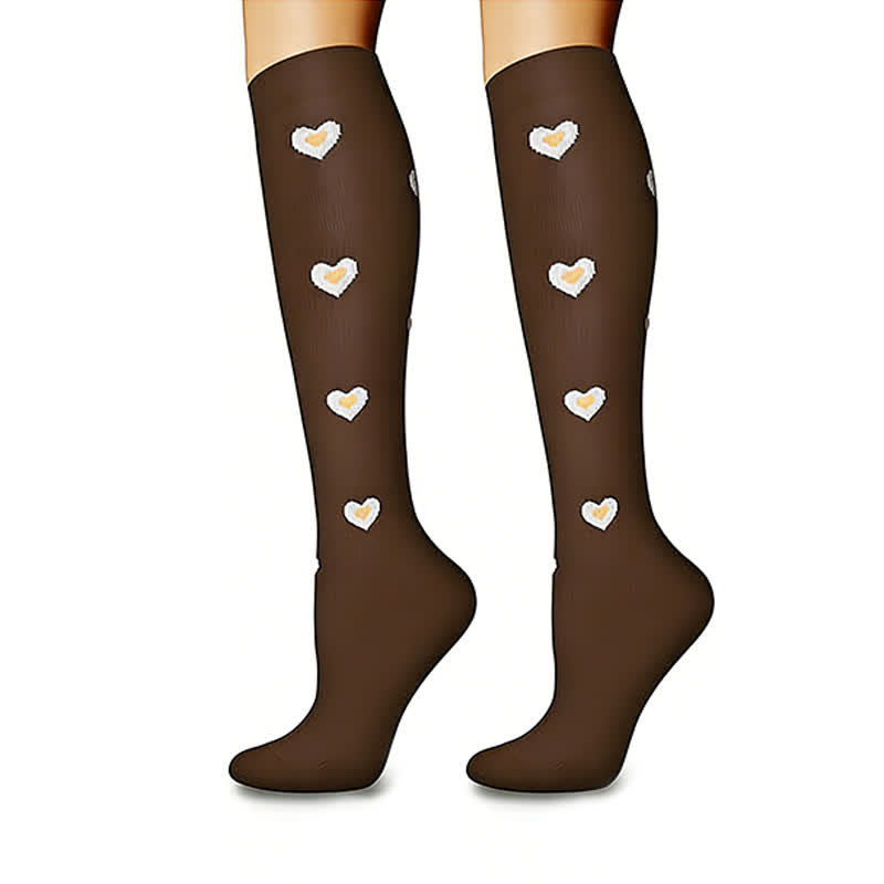 Heart Dots Star Compression Socks(6 Pairs) - image 4