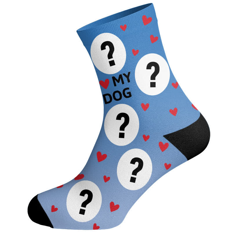 Love My Dog Custom Pet Socks - Blue - EU37-44(US4-10) - image 3