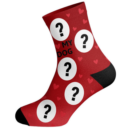 Love My Dog Custom Pet Socks - Red - EU37-44(US4-10) - image 6