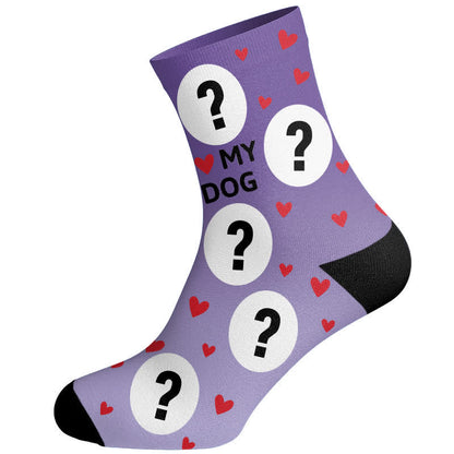 Love My Dog Custom Pet Socks - Purple - EU37-44(US4-10) - image 4