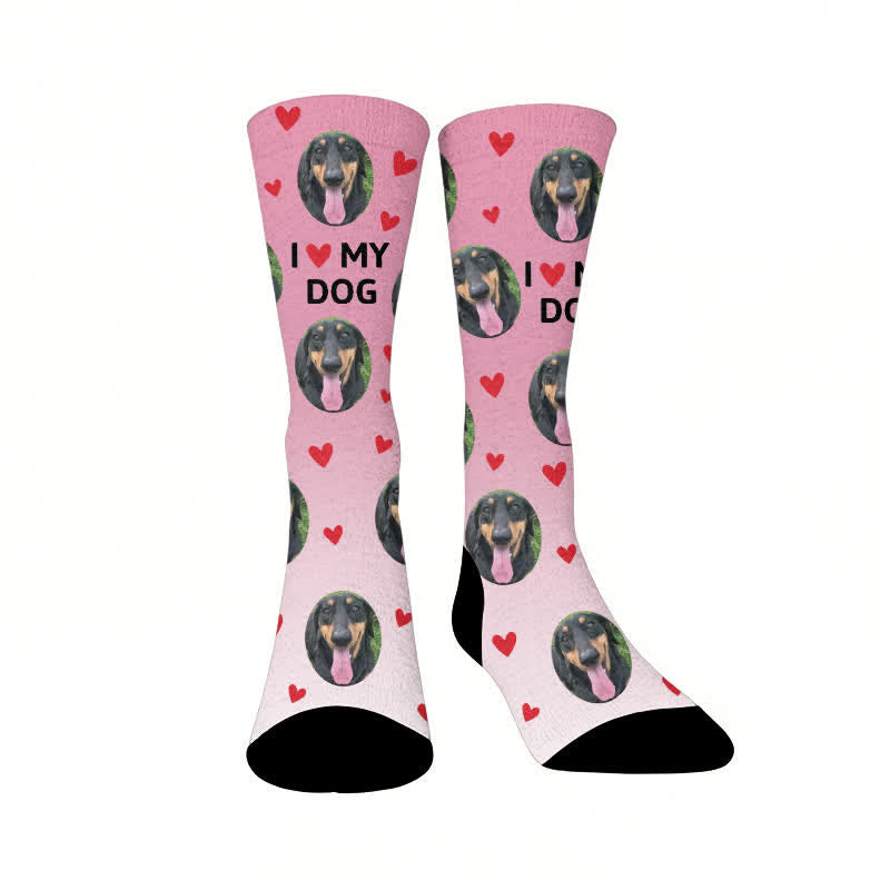 Love My Dog Custom Pet Socks - image 1